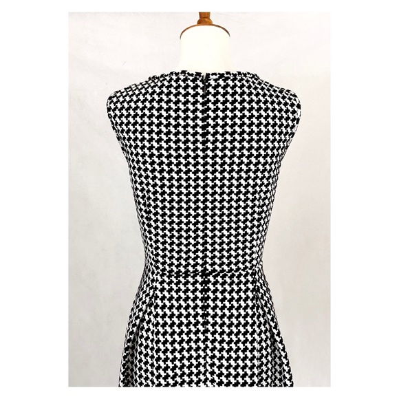 Calvin Klein Houndstooth Plaid Fit & Flare Dress - Picture 7 of 11